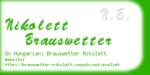 nikolett brauswetter business card